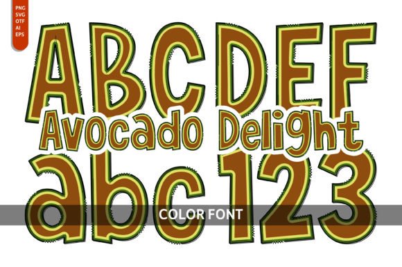 Avocado Delight: A Playful Font for Creative Design