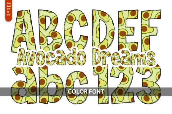Avocado Dreams: A Playful Font for Creative Designs