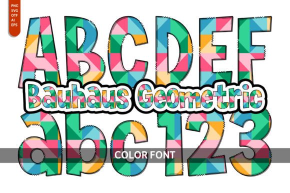 Bauhaus Geometric: A Playful Color Font for Creative Design