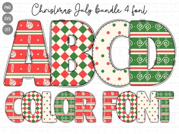 Christmas July: Elevate Festive Designs with Colorful Typography