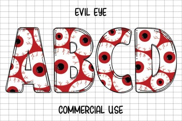 Evil Eye Font: A Spooky-Cute Design Asset