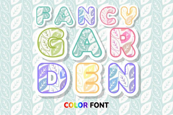 Fancy Garden: Elevate Designs with Leaf Pattern Typography