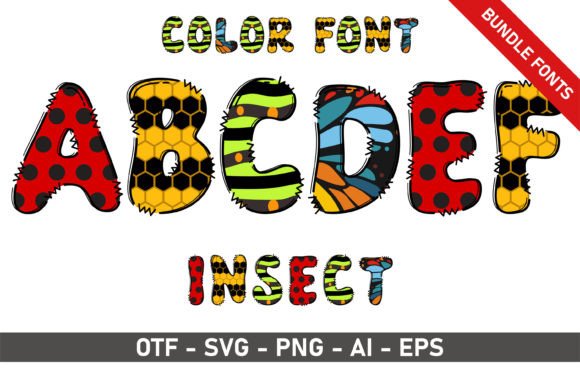 Insect Bundle: Whimsical Typography for Creative Design
