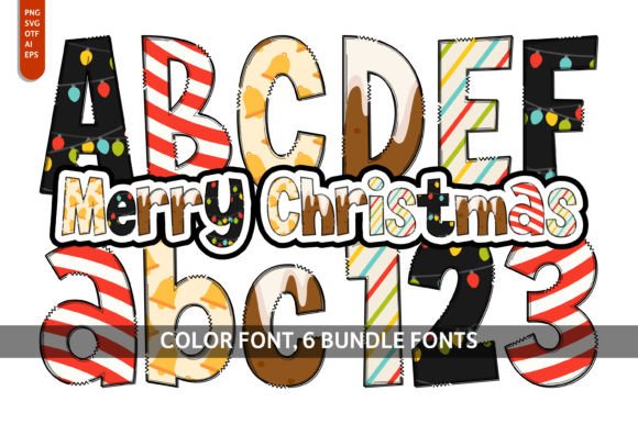 Merry Christmas Bundle: Whimsical Color Fonts for Festive Design