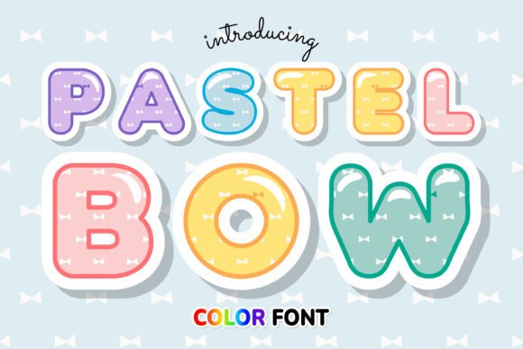 Pastel Bow: Elevating Designs with a Unique Color Font
