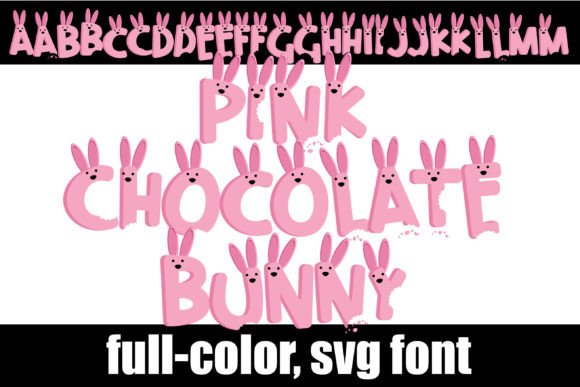 Pink Chocolate Bunny: A Sweet SVG Font for Playful Branding