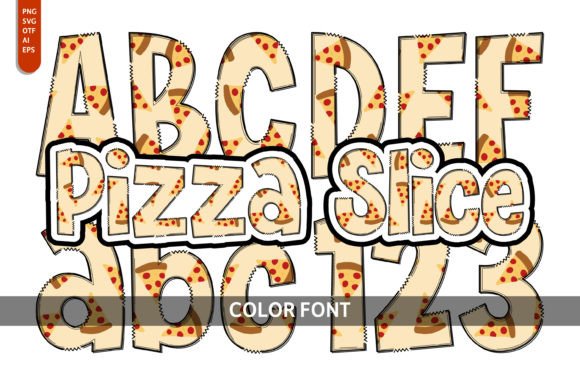 Pizza Slice Typography: A Playful Asset for Creative Design