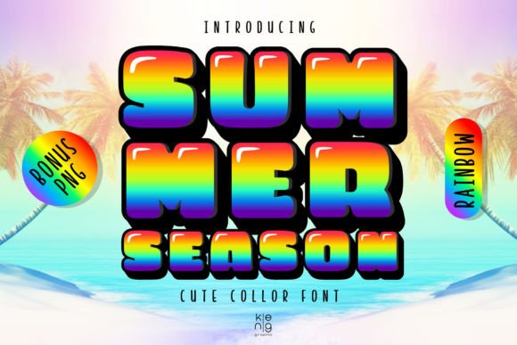 Summer Season Rainbow: A Vibrant Color Font for Bold Design