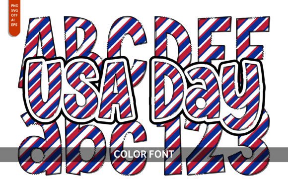 USA Day: A Festive Font for Patriotic Design