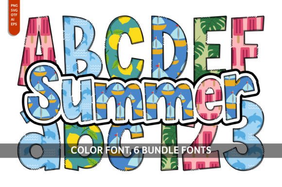 Vibrant Summer Bundle: A Color Font for Dynamic Design